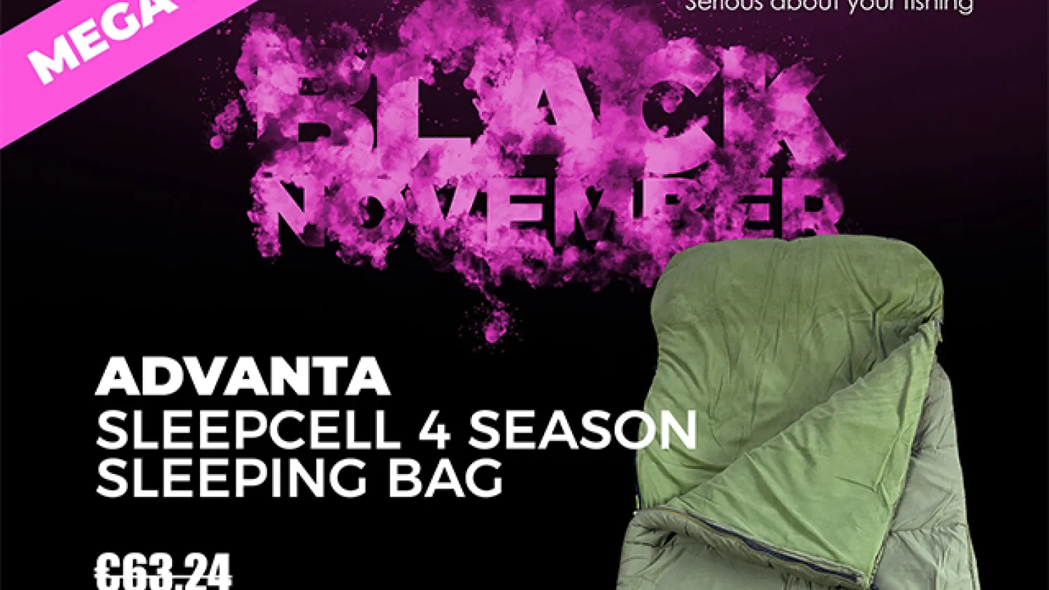 Advanta 4 Season Sleeping Bag im Black November Angebot bei Angling Direct.