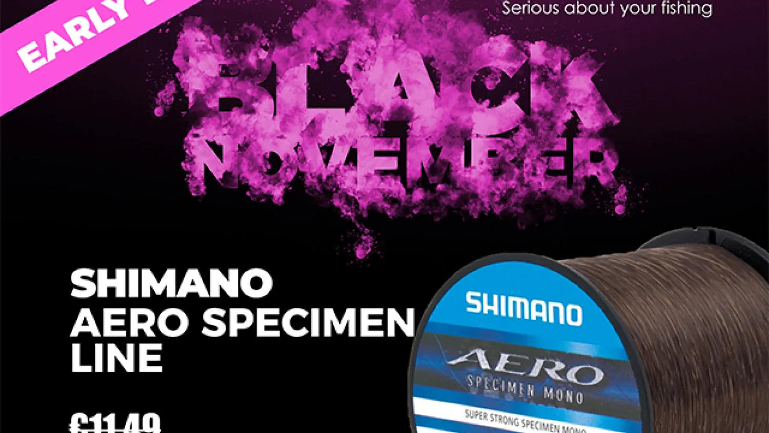 Im aktuellen Early Bird Angebot bei Angling Direct: Shimano Aero Specimen Line.