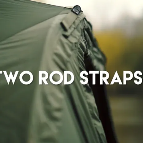 Detailaufnahme der Rod Straps vom ProLine Xtreme Brolly System.
