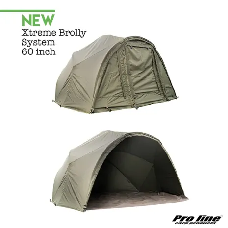 Xtreme Brolly - das erste Schirmzelt von ProLine, aber auch ein Bivvy wurde entwickelt,