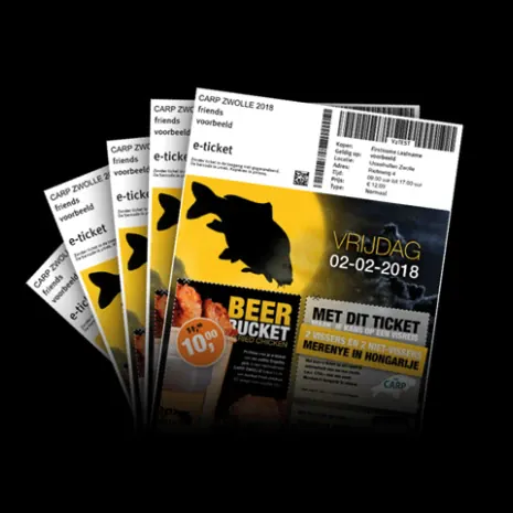 Mit dem E-Ticket für die Carp Zwolle 2018 spart ihr bereits beim Ticketpreisund könnt ganz entspannt einchecken.