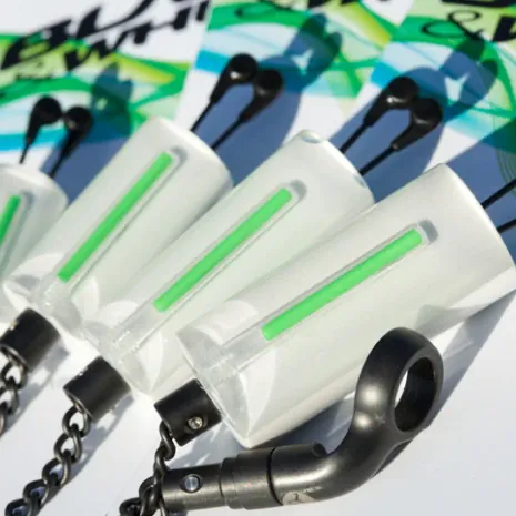 Weiße Ausführung: Die vier Korda Bobbins im Größenvergleich.