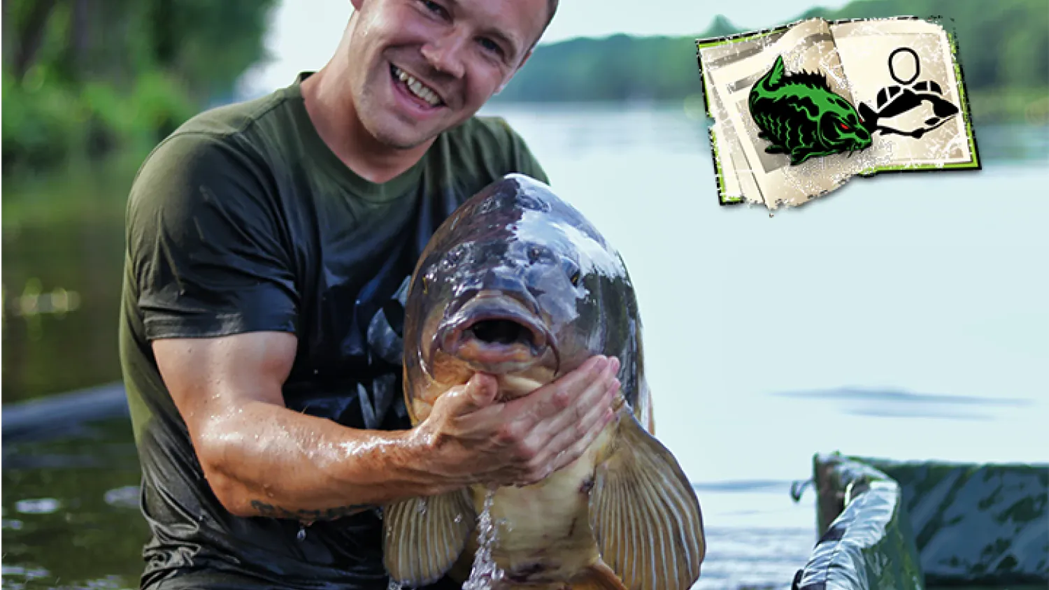 Marcel Basanello mit Spiegelkarpfen