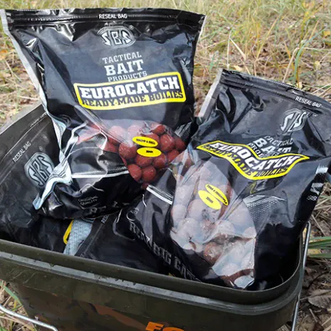 Die neuen Eurocatch Boilies zum ersten Mal mit im Gepäck.