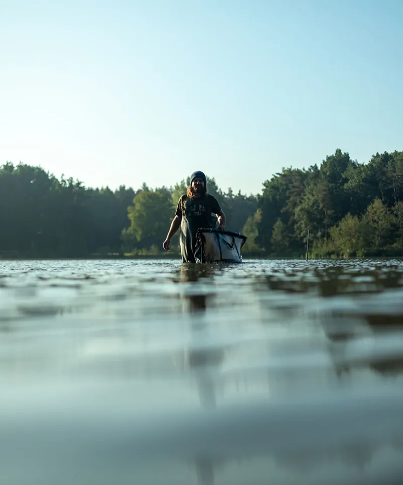 Mark Dörner am Steineweiler Weiher.