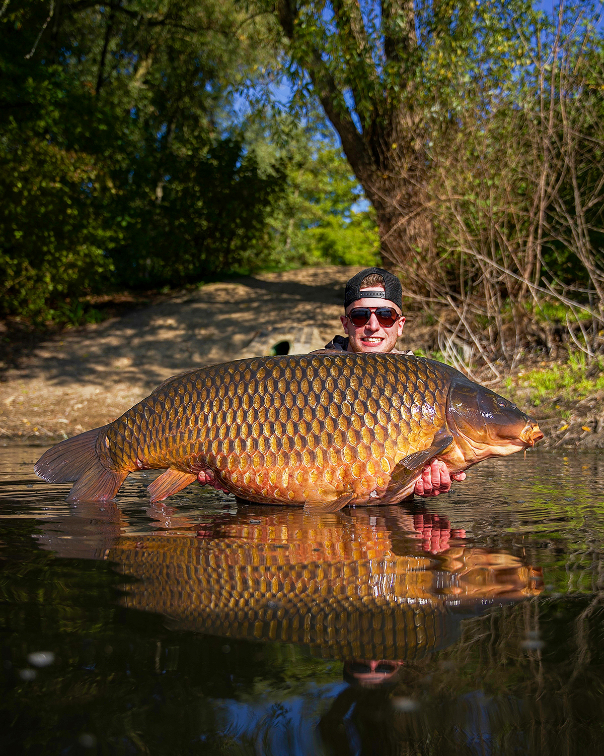 Er hat ihn - nach 30 Nächten Angeln fängt Moritz Sasse seinen Zielfisch. Moritz Sasse fängt deutschen Schuppenkarpfen mit 43,5kg.