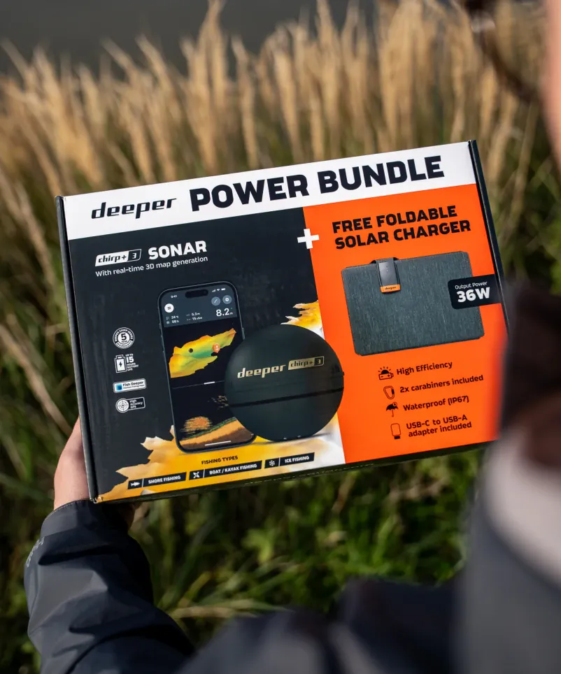 Deeper CHIRP+ 3 Power Bundle Verpackung von vorne.