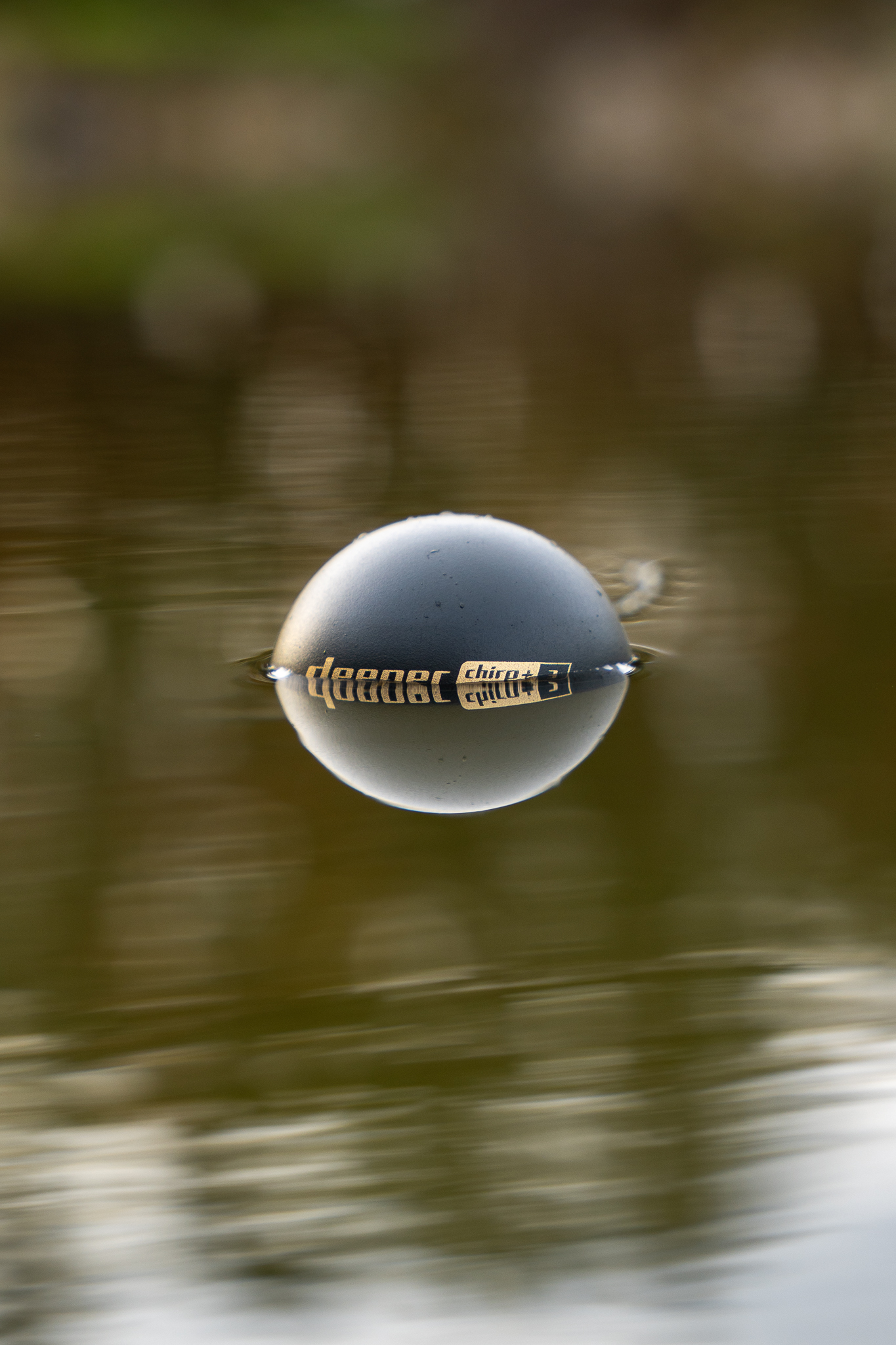 Deeper CHIRP+ 3 Sonar im Einsatz im Wasser.