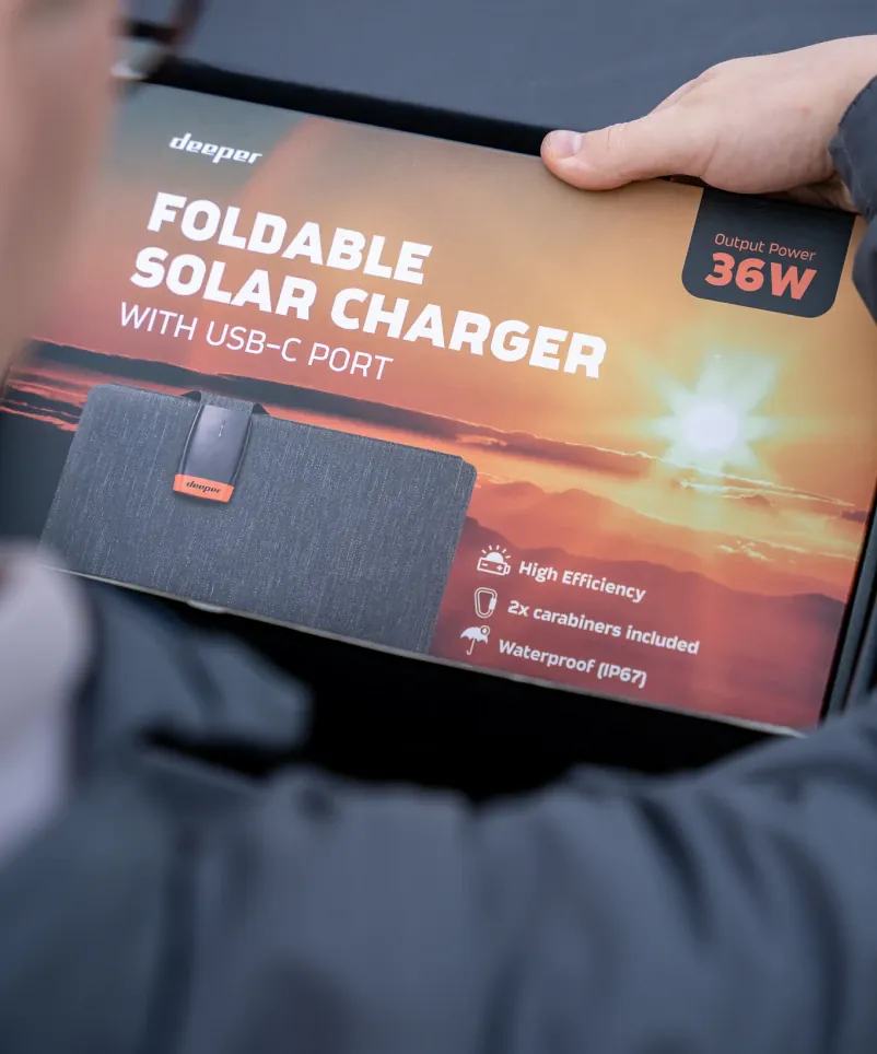 Deeper CHIRP+ 3 Power Bundle faltbares Solarpanel.