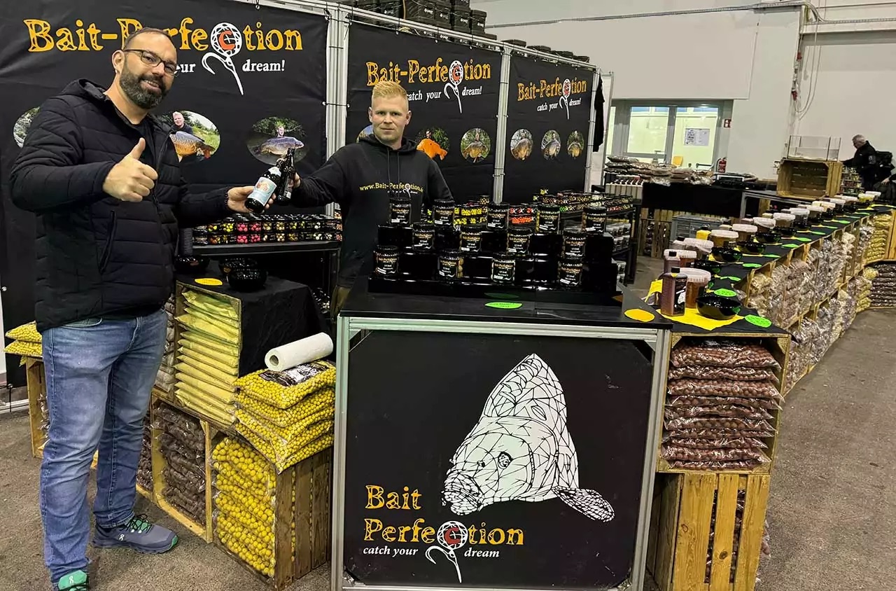 Bait Perfection Messestand. 