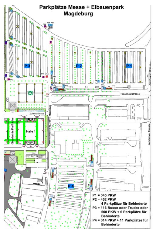 Parkplätze Messe Magdeburg Carp Expo Elbe-Oder-Spree 2026.
