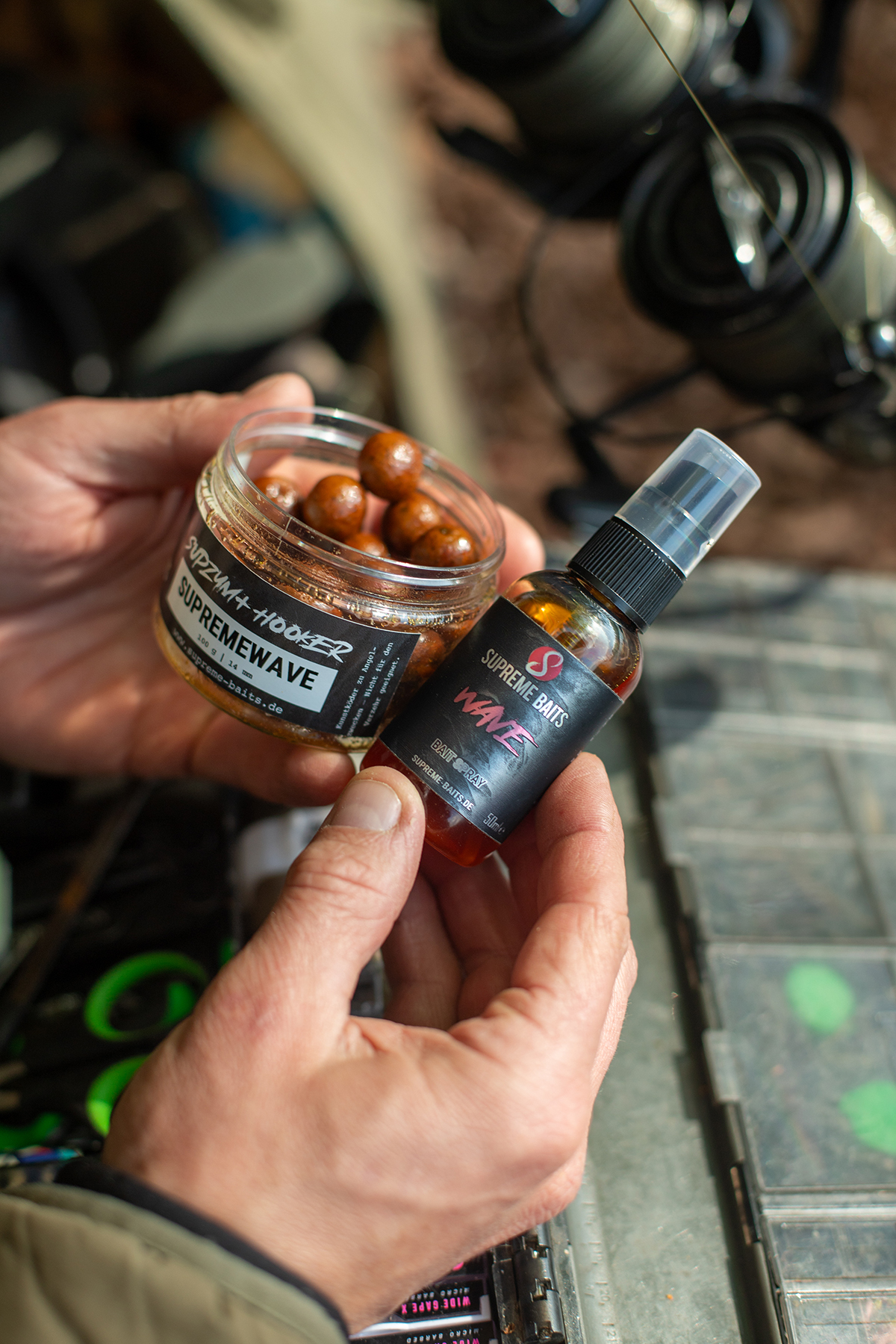 Supreme Baits Hockers und Baitspray.