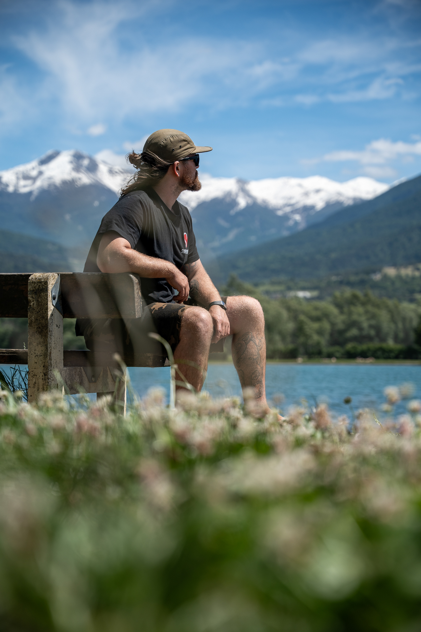 Mark Dörner genießt das französische Alpenpanorama.