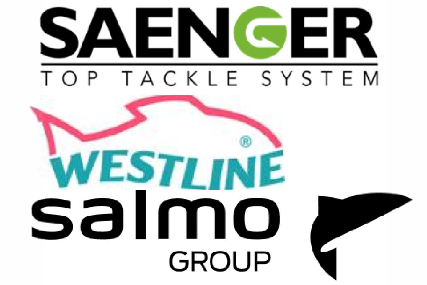 Logos von Saenger Top Tackle System, Westline und der Samo Group.