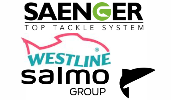 Logos von Saenger Top Tackle System, Westline und der Samo Group.