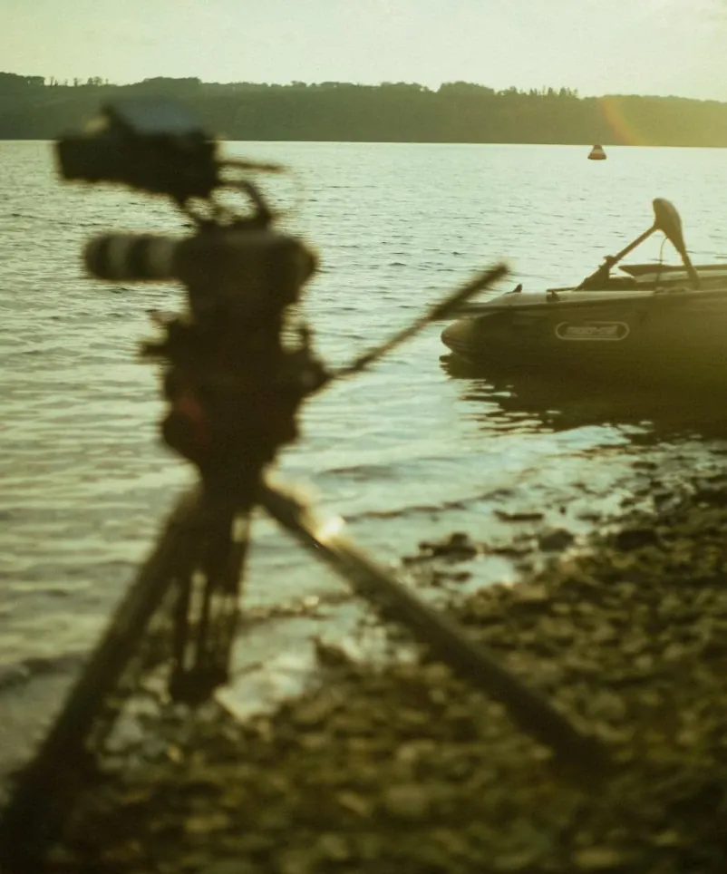 Korda Videokamera beim Stauseevideo mit Pierre-Michel Lehe.