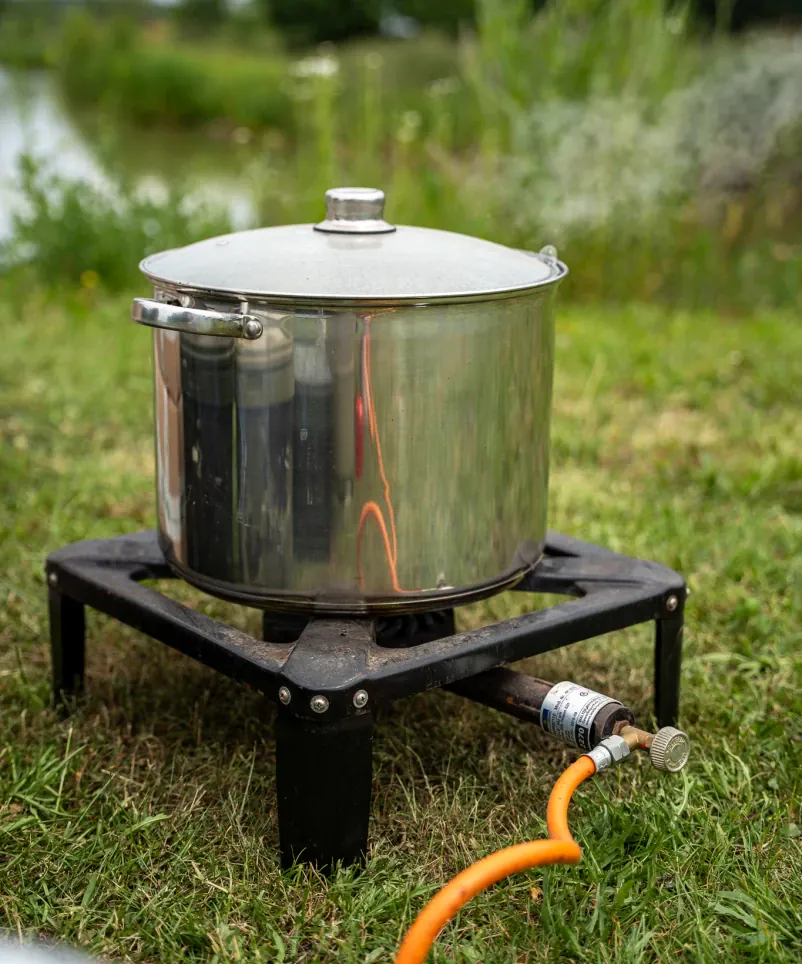 Partikel zum Karpfenangeln kochen. 