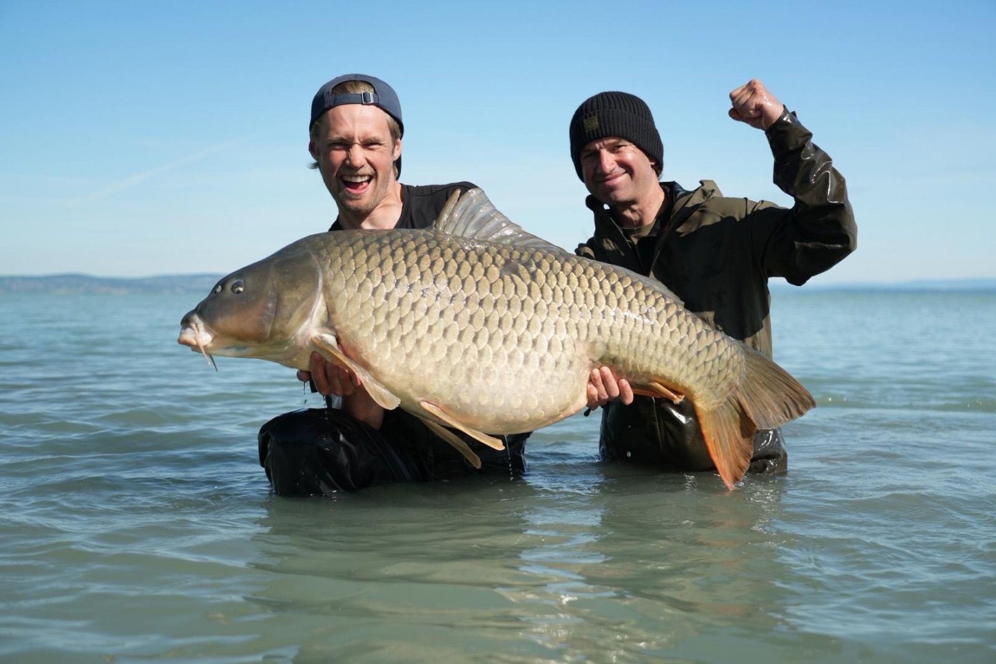 Kai Angelt und Marcus Lechelt fangen 30kg Karpfen am Balaton.