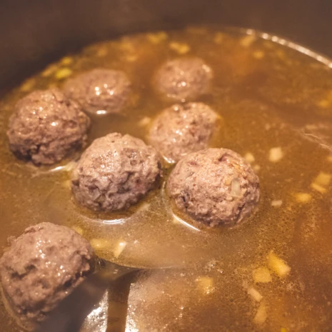 6. Nach der Garzeit... KARSTENS ZELTKÜCHE - Königsberger Klopse mit Salzkartoffeln