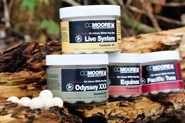 Abgestimmt auf die 4 Boilie-Sorten: CC MOORE bringt WHITE POP UPS