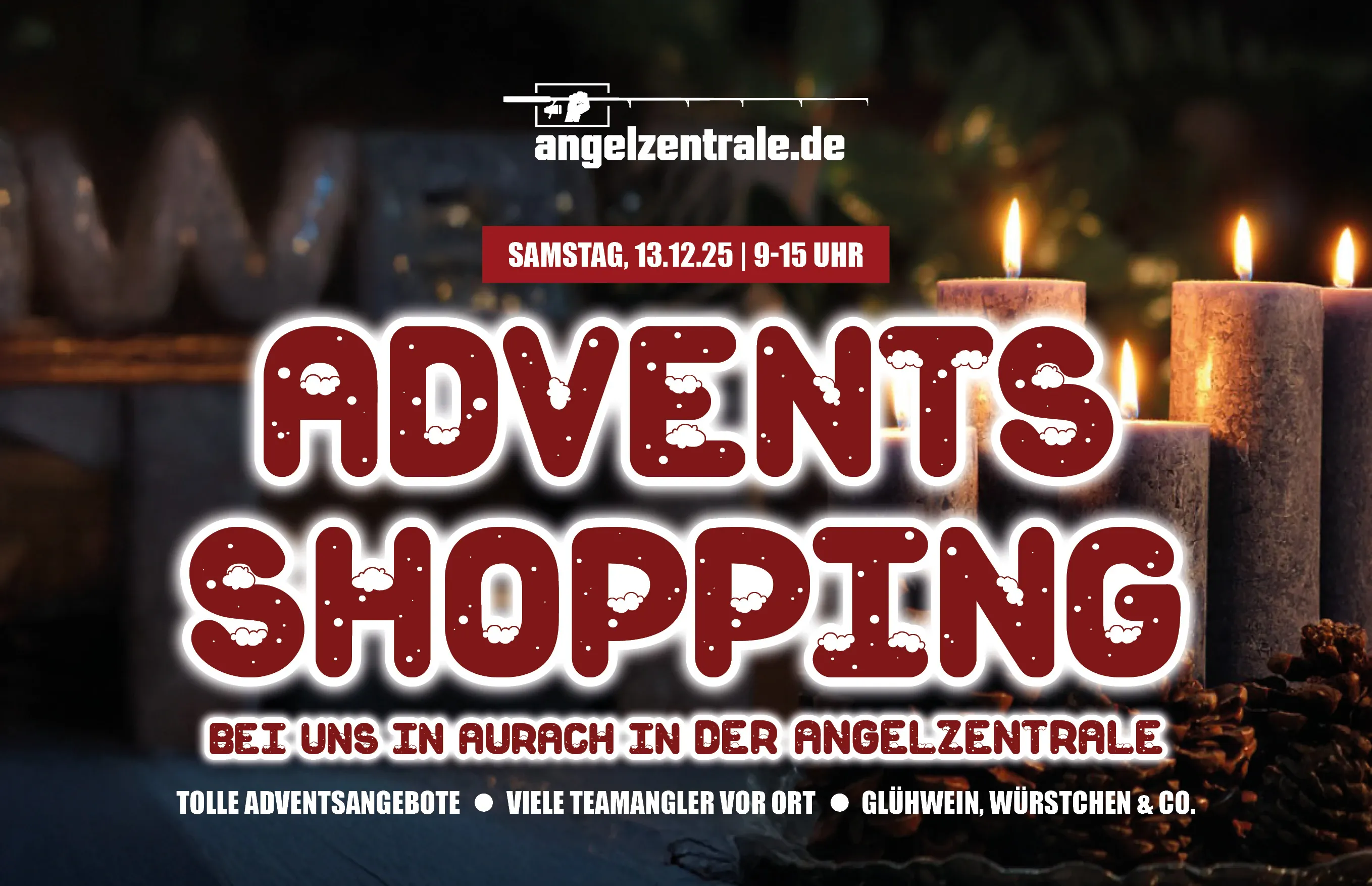 Diesen Samstag: Adventsshopping bei der Angelzentrale – Deals und Special Guest