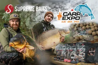 Gratis-Produkt für die ersten 100: Supreme Baits Rabatte auf der Carp Expo Magdeburg