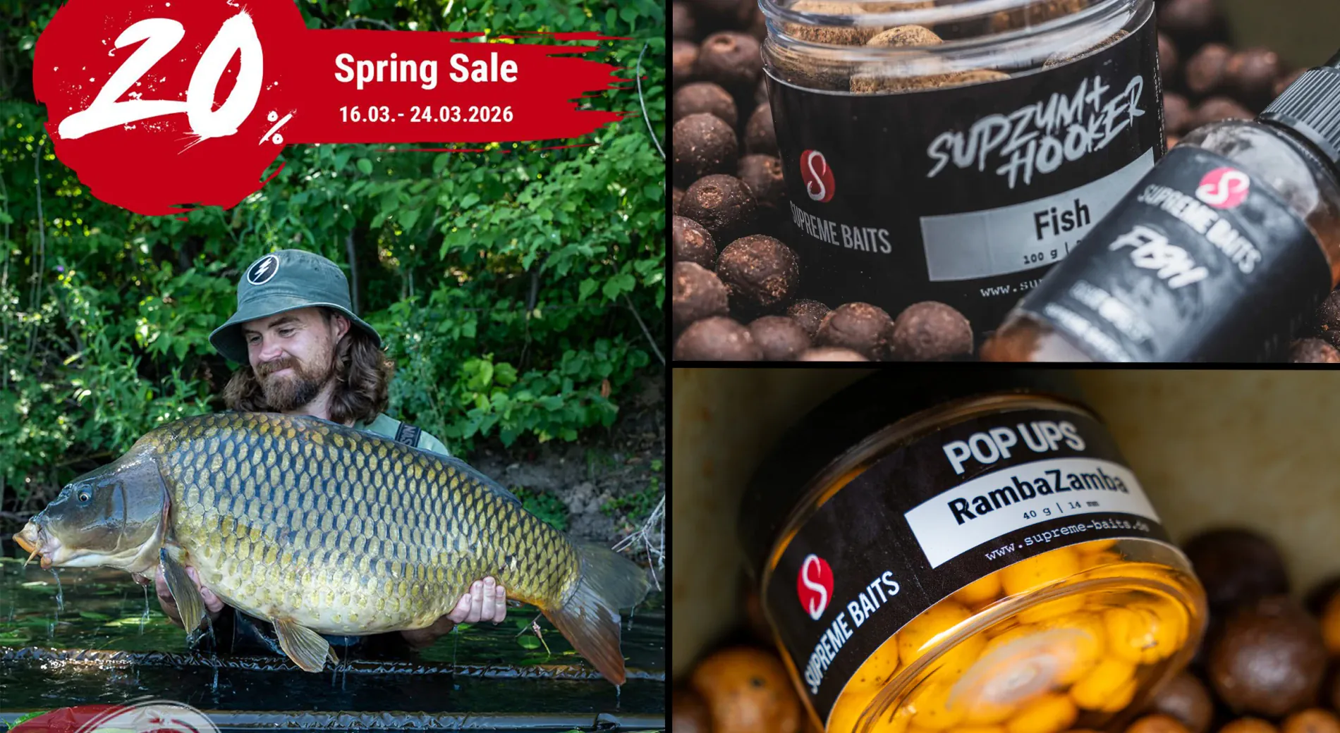 Spring Sale bei Supreme Baits: 20% Rabatt zum Start der Karpfensaison