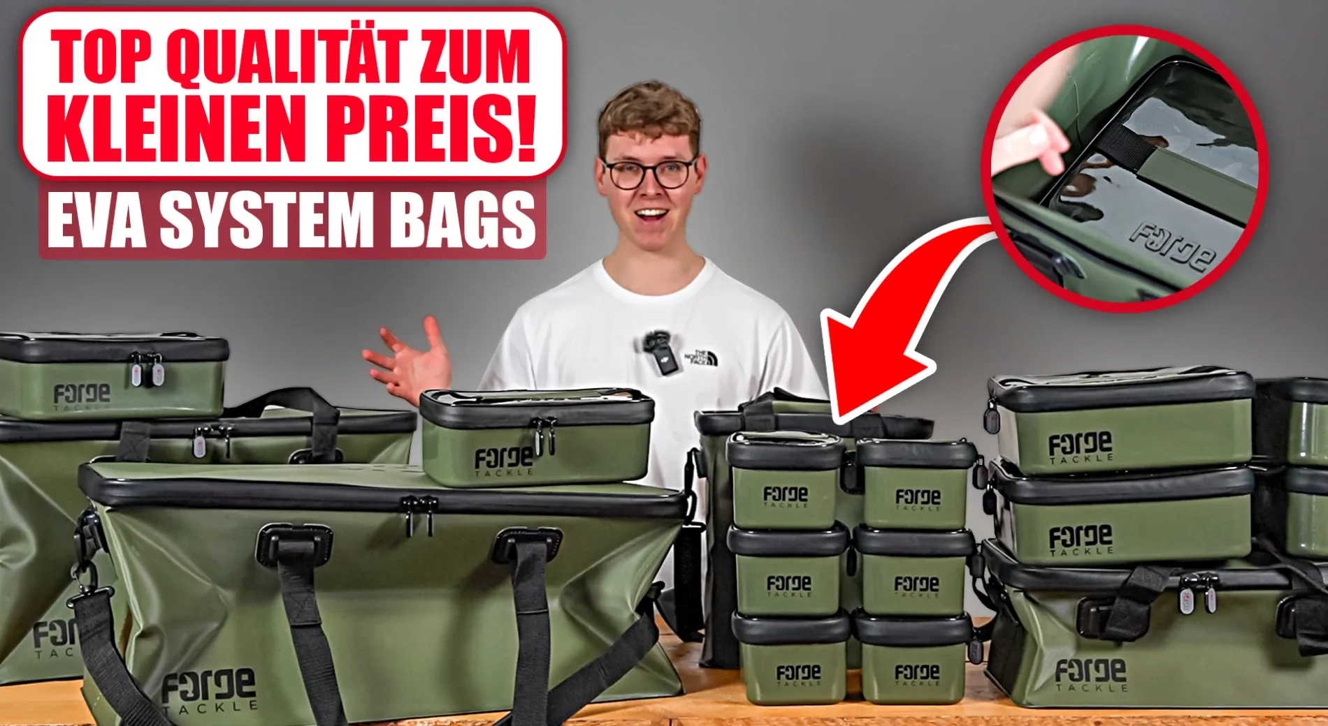 Gewinne wasserdichte Taschen für über 350€! Forge Tackle EVA System Bags im Unboxing