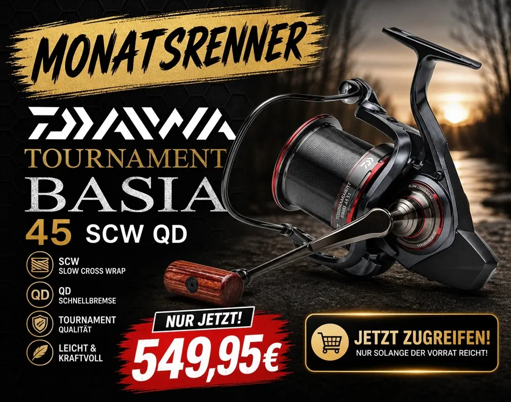 Rollenliebhaber aufgepasst – Die Daiwa Tournament Basia im EuroCarp Monatsrenner