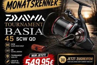 Rollenliebhaber aufgepasst – Die Daiwa Tournament Basia im EuroCarp Monatsrenner
